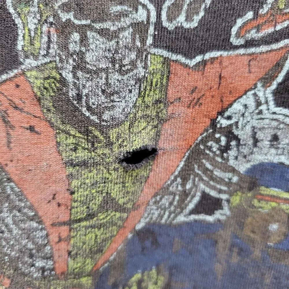 X-Men Men's Y2K Black Extreme Trashed Destroyed Comic Graphic Tee T-shirt‎ L - Picture 3 of 9